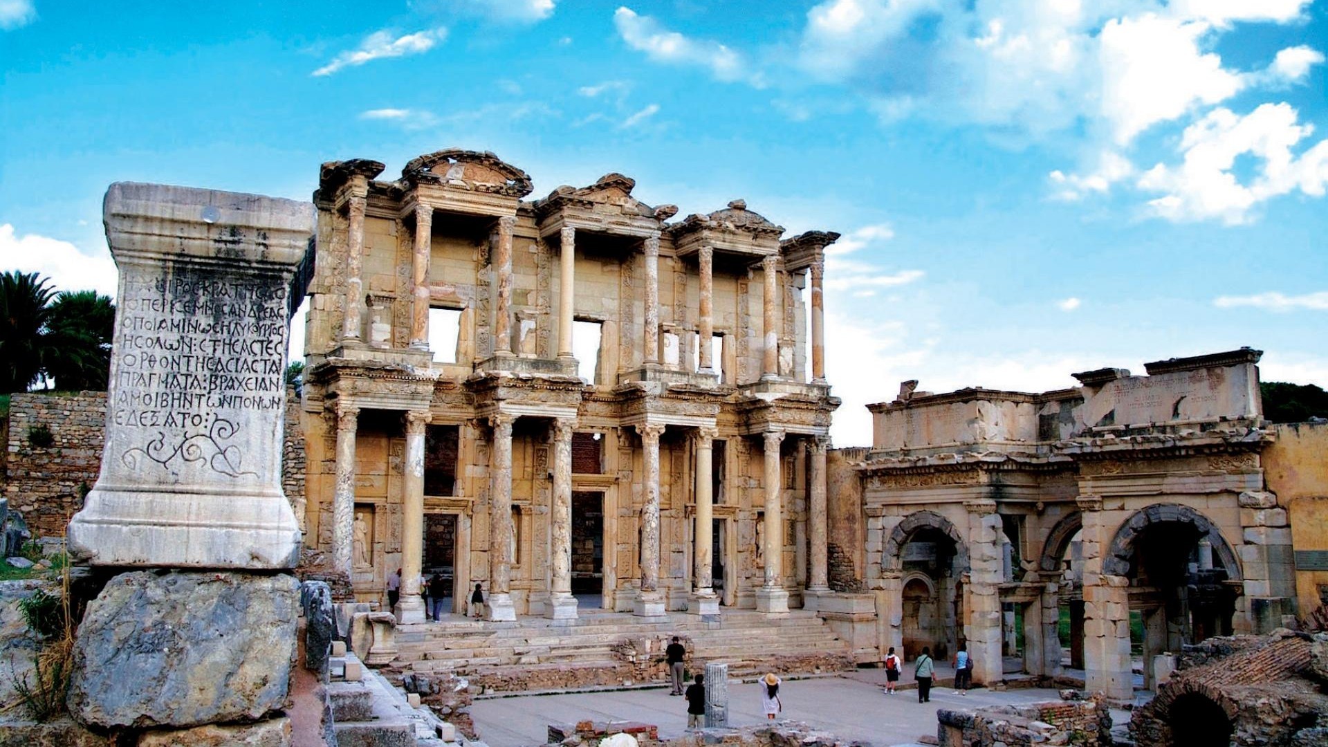 Buildings Turkey Ephesus Izmir Wallpaper