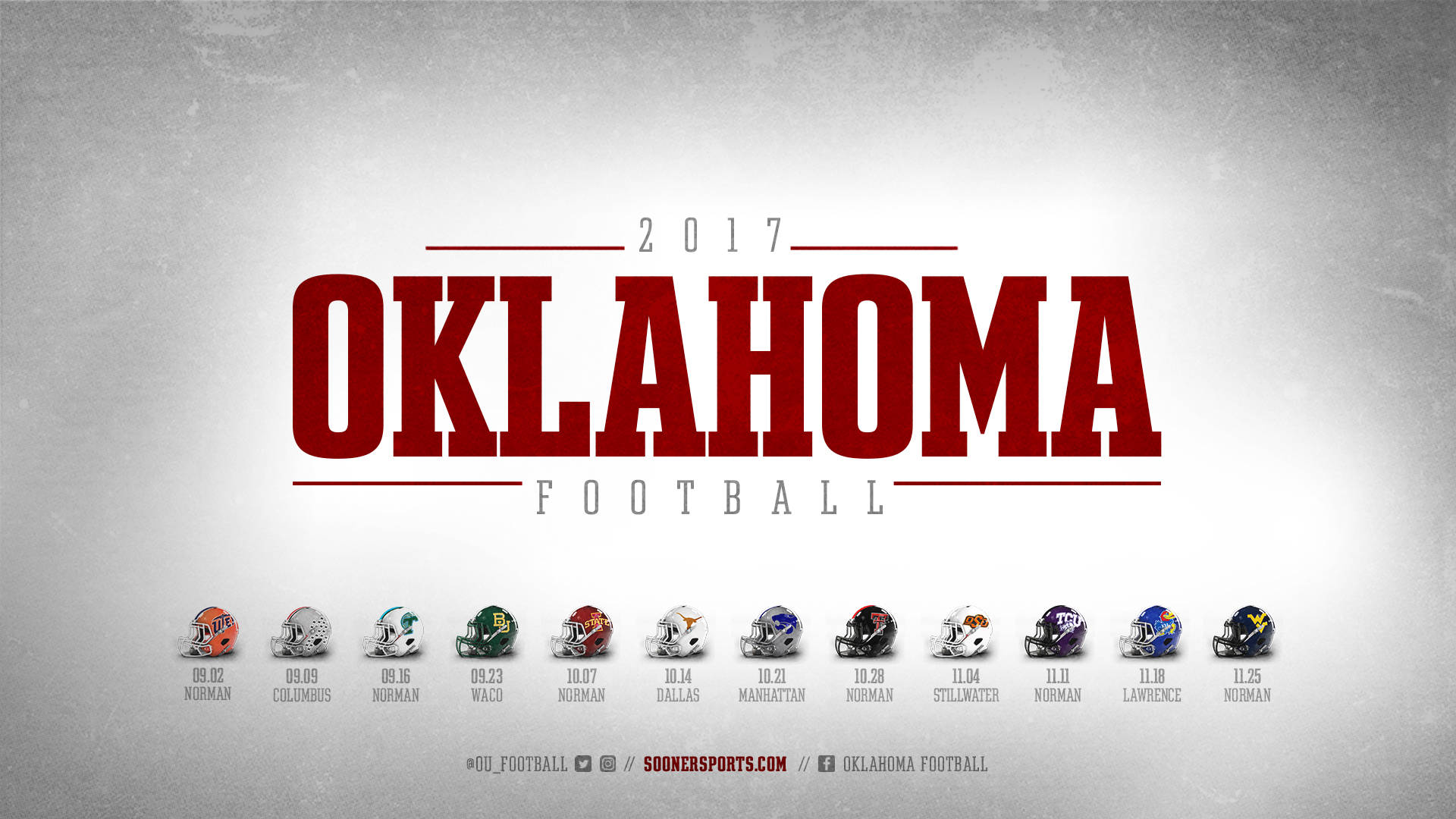 Ou S Big Football Schedule Announced University Of Oklahoma