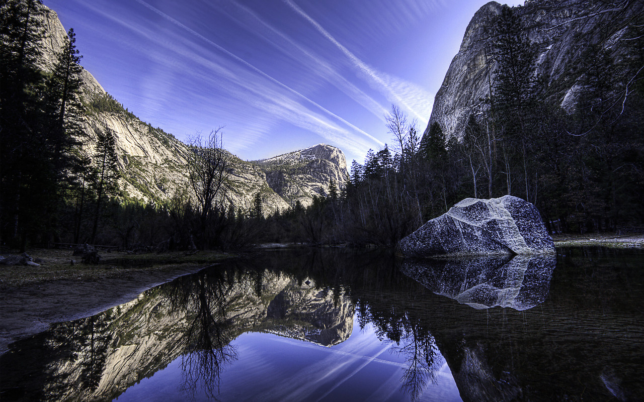 Lake In Yosemite National Park Apple iPhone Wallpaper