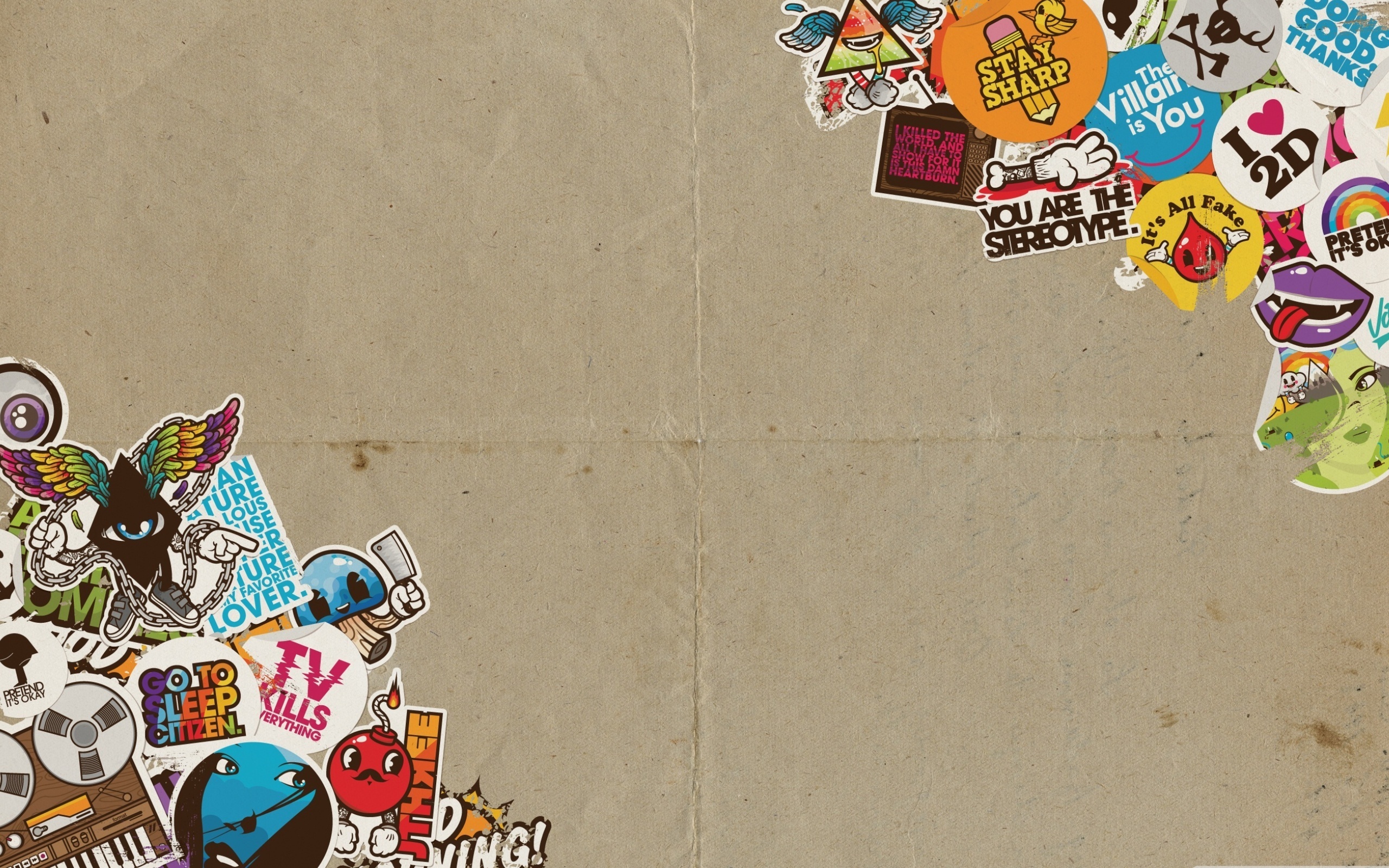 Sticker Bomb Full HD Wallpaper And Image