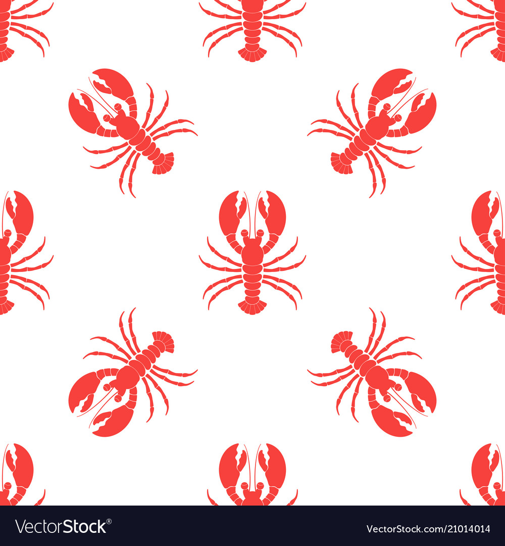 Simple Lobster Pattern Royalty Vector Image
