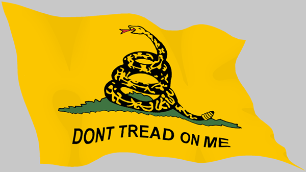 Waving Gadsden Dont Tread Flag Sticker American Method