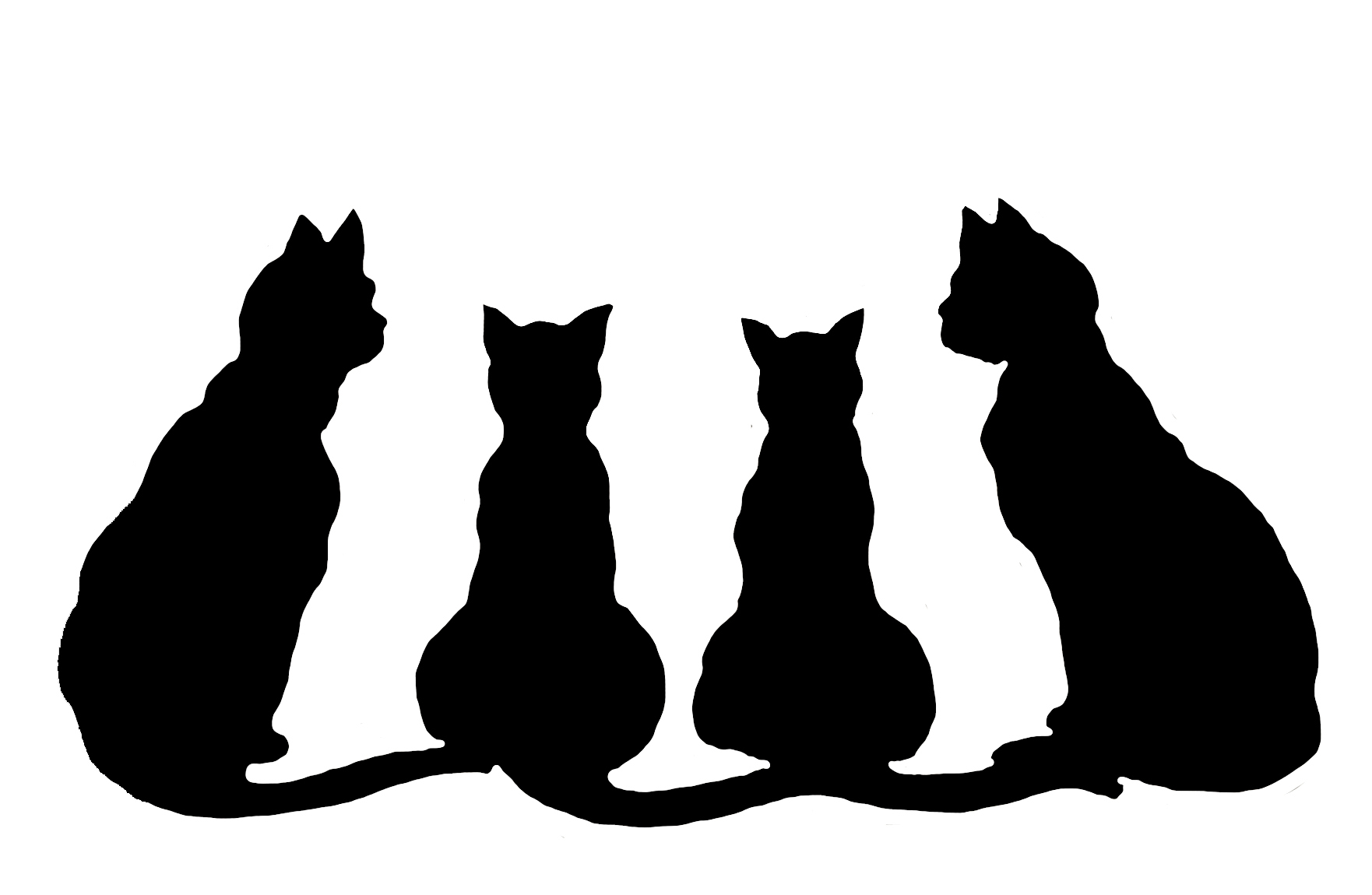 Cat Silhouette Wallpaper WallpaperSafari