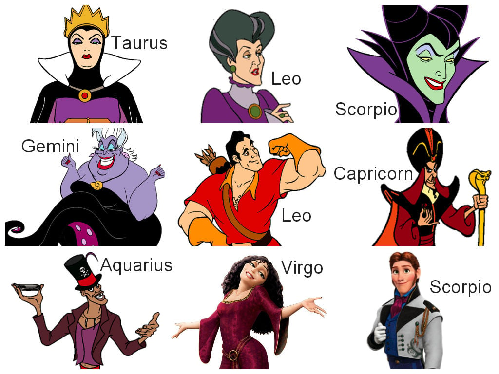 Disney Villains Zodiac by DrenLover