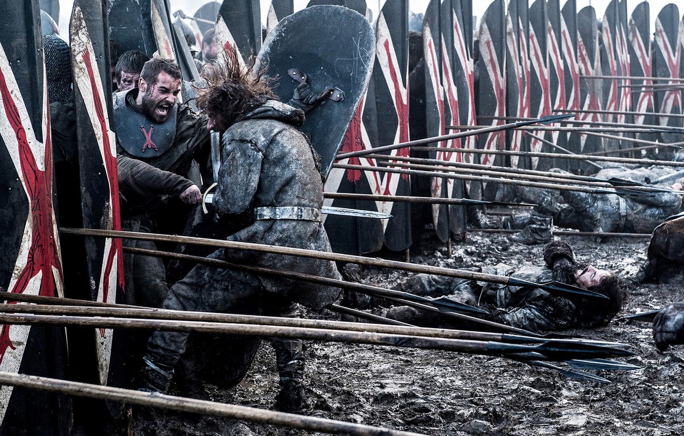 Wallpaper Game of Thrones shield warrior spear HBO 6 season