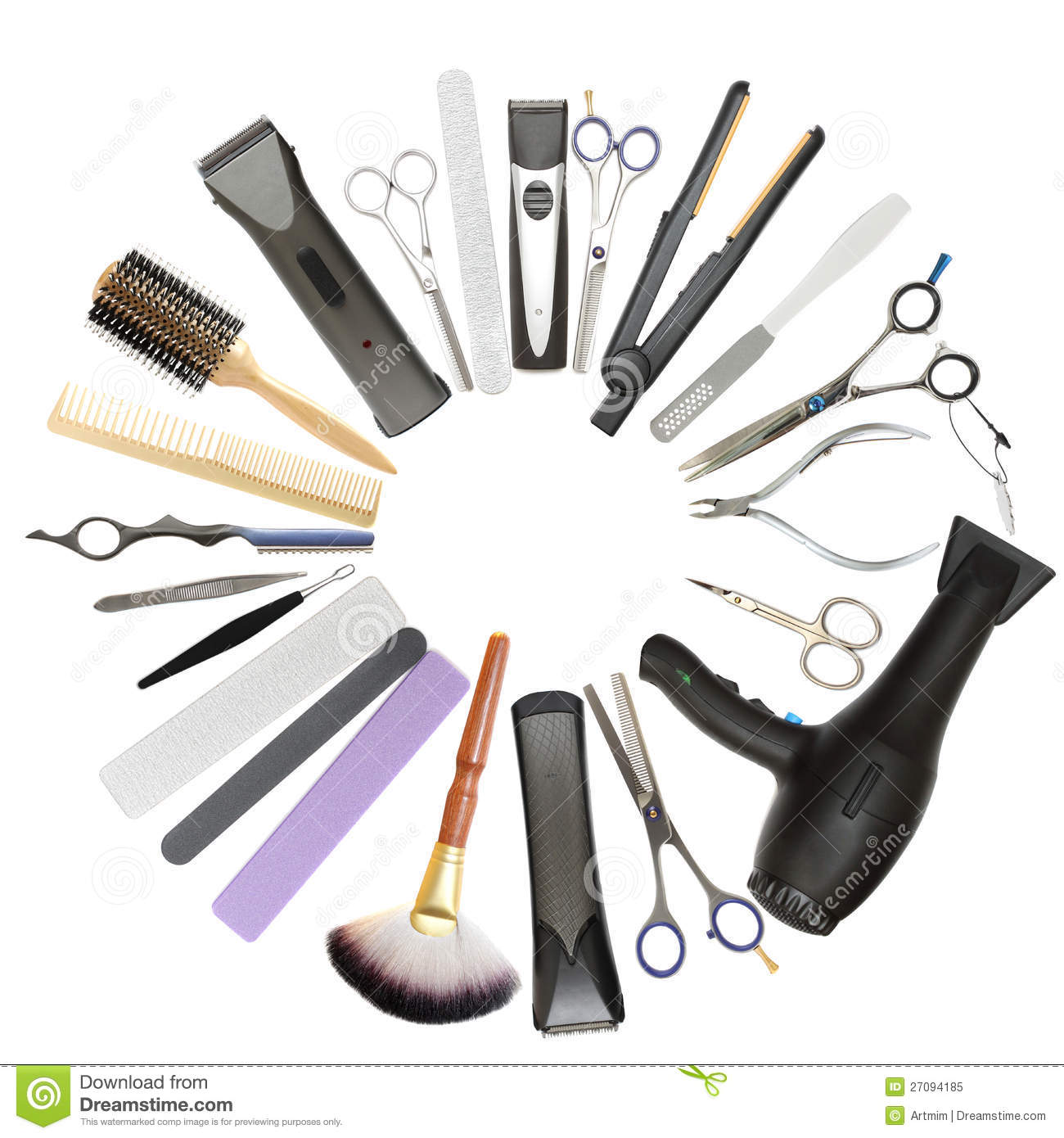 Hair Stylist Tools Background Beauty Salon And Barbershop