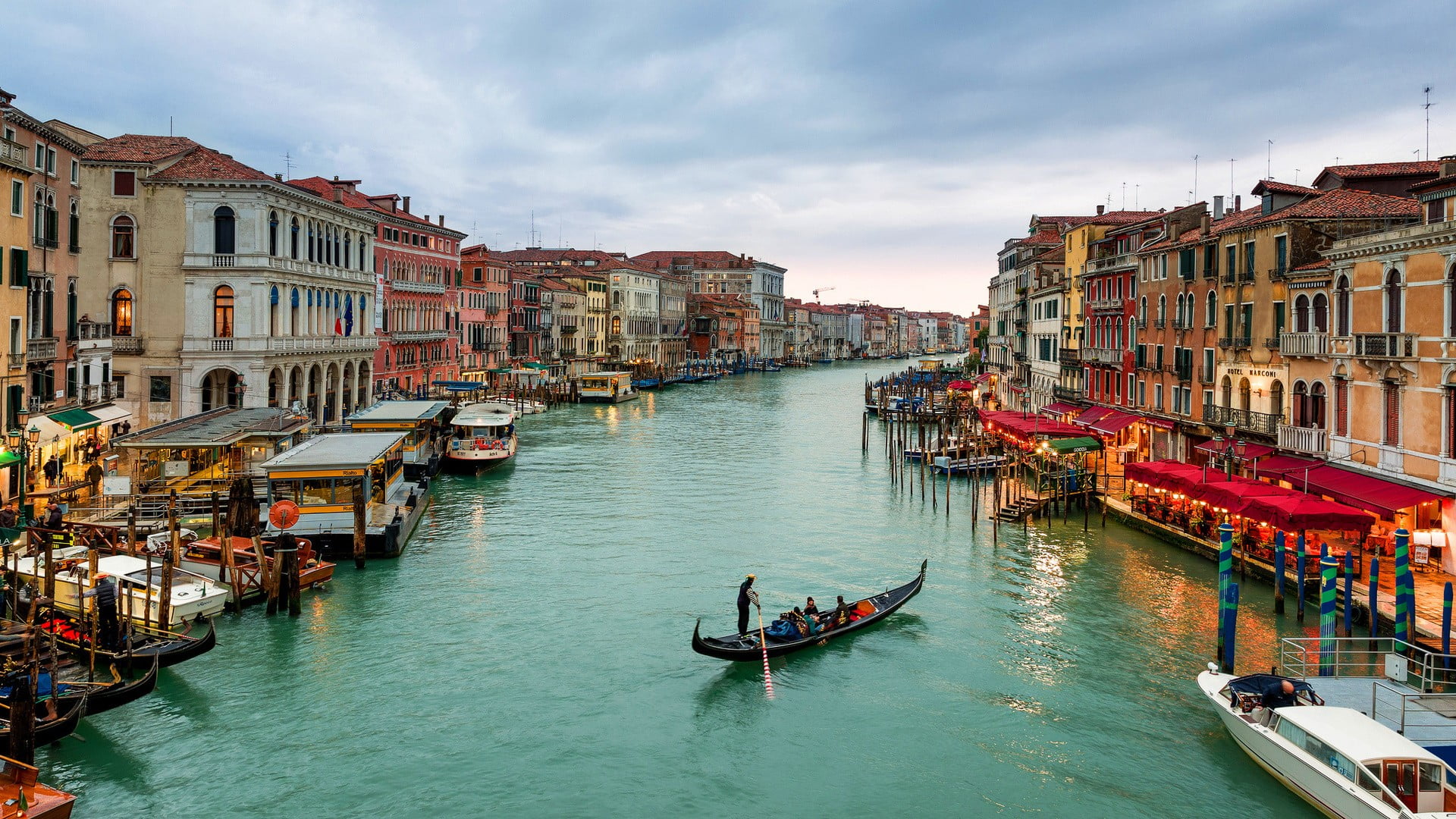 Blue Gondola Venice Italy Cityscape HD Wallpaper