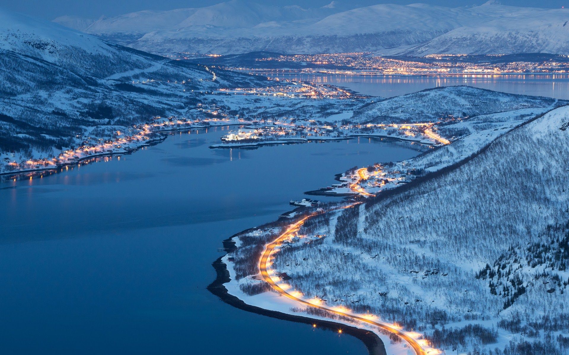 Beautiful Winter Night Wallpaper Net Norway