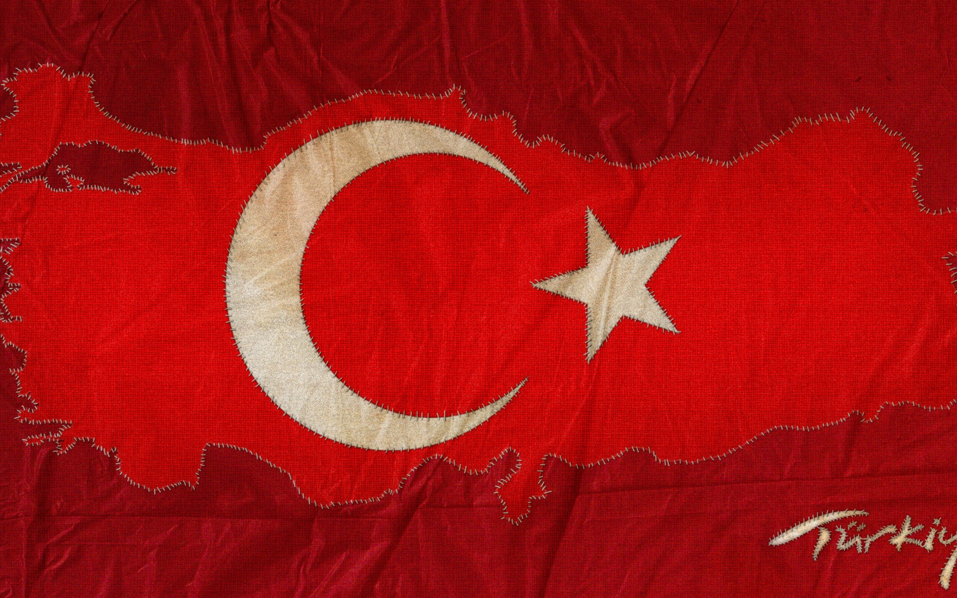 Red Flags Turkey Maps Turkish Wallpaper