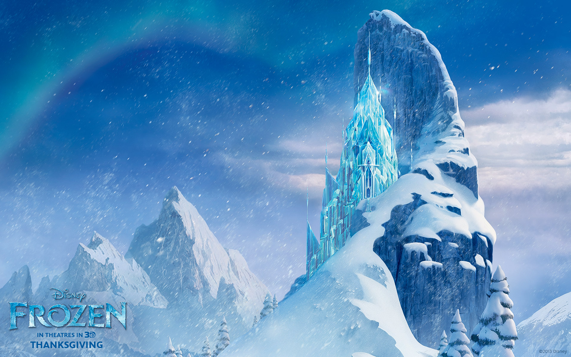 Elsas ice castle from the Disney CG animated movie Frozen Disneys