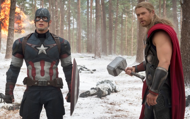 Captain America And Thor Avengers Age Of Ultron Click To
