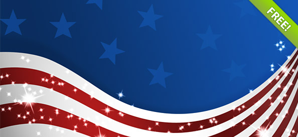 USA Flags PSD   American Patriotic Set   Free PSD Files