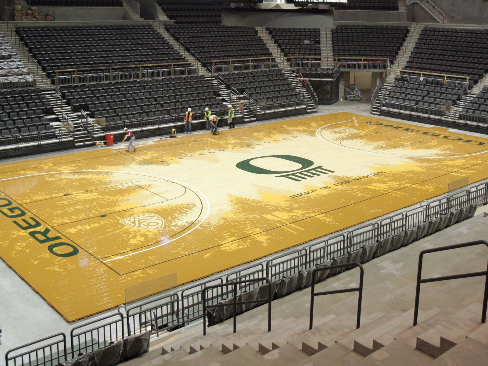 Oregon Athletics Unveils Matt Arena Floor University Of