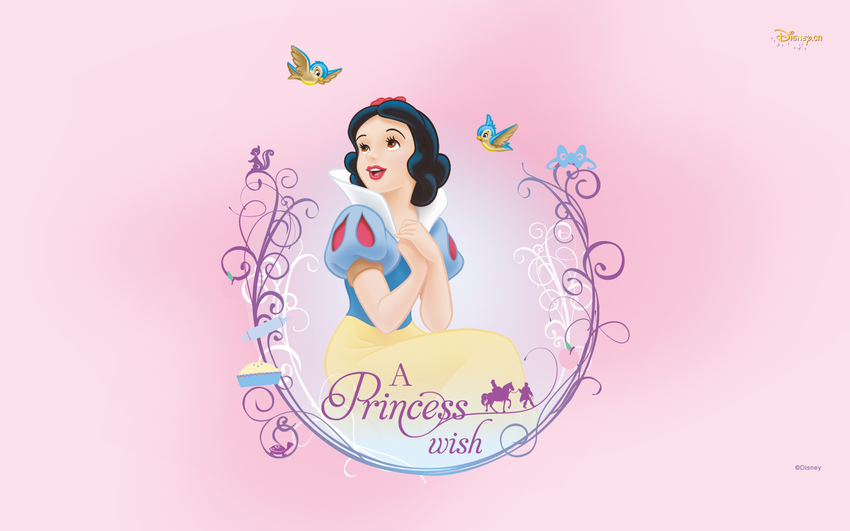 Princess Snow White Wallpaper Grasscloth