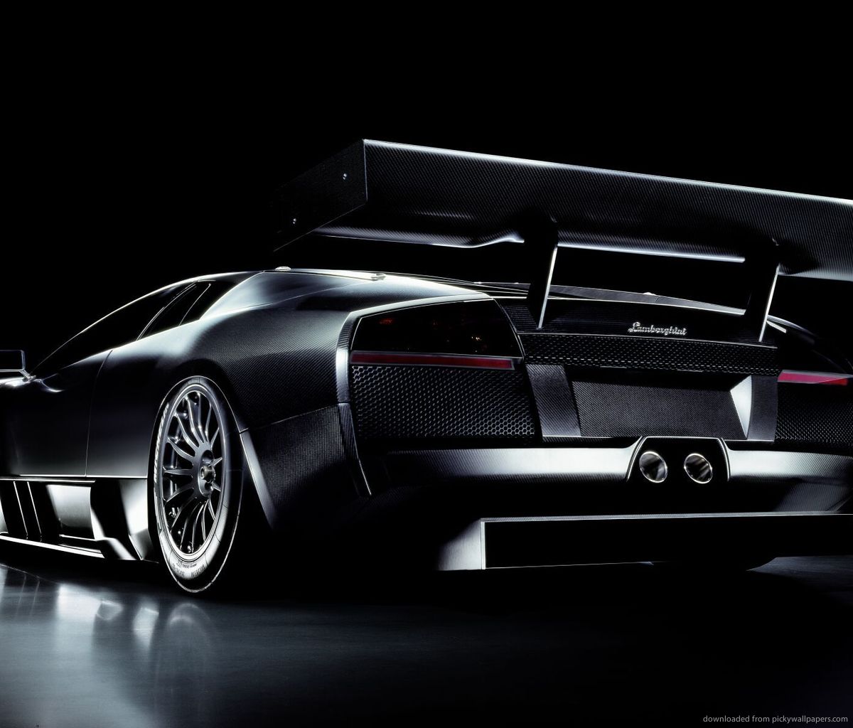 Luxury Lamborghini Cars Black Murcielago Wallpaper