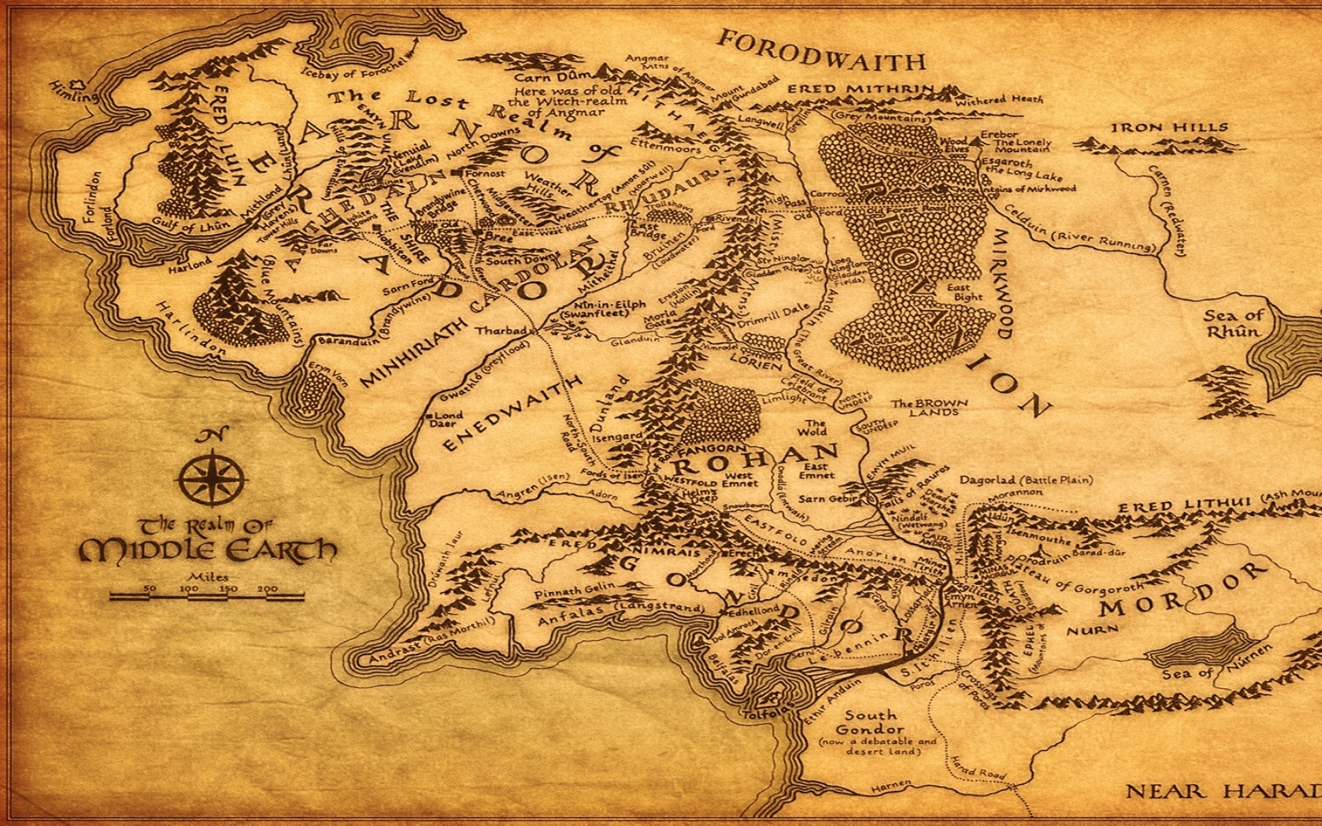 The Rings Maps Middle Earth Wallpaper High Quality