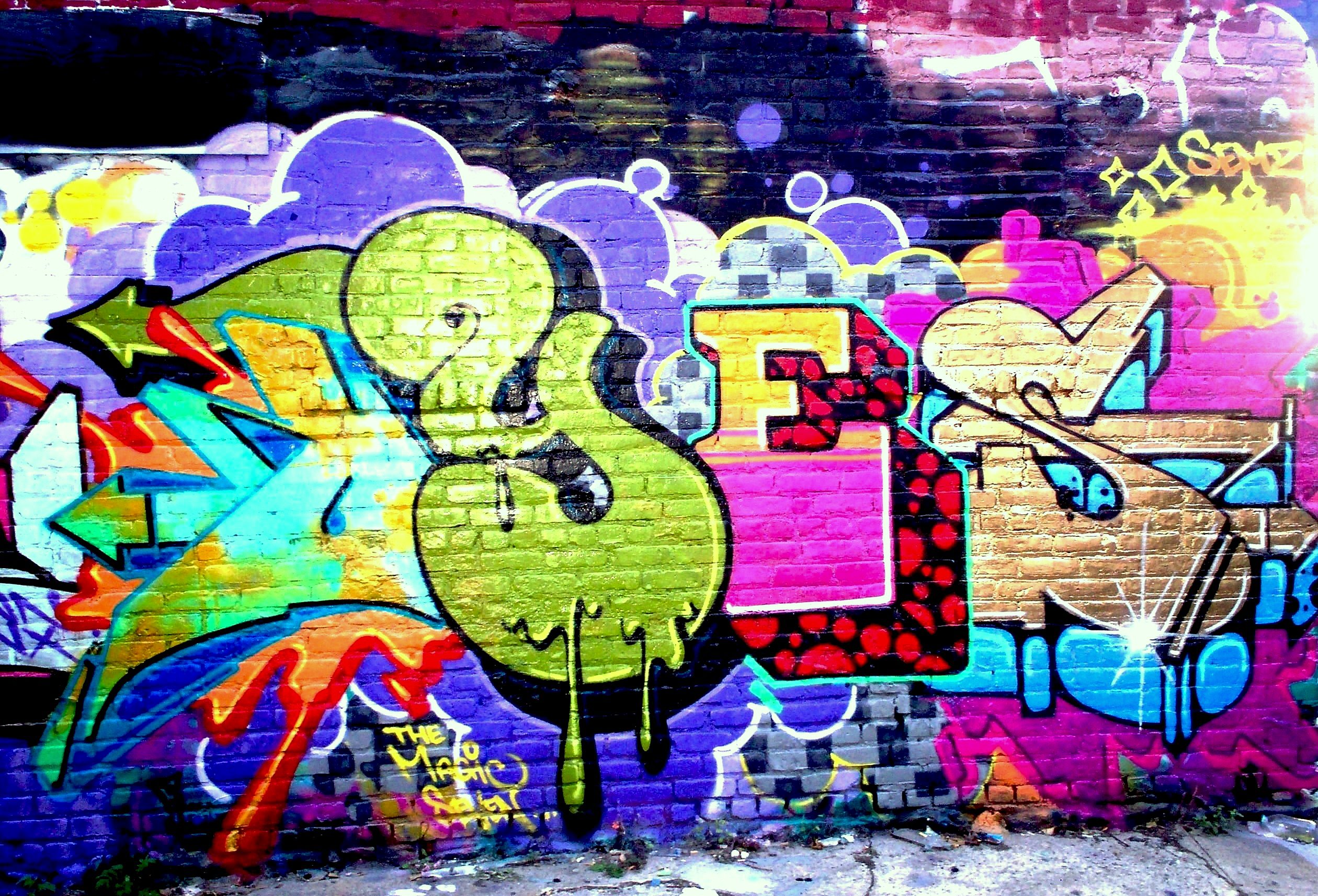Graffiti Puter Wallpaper Desktop Background Id
