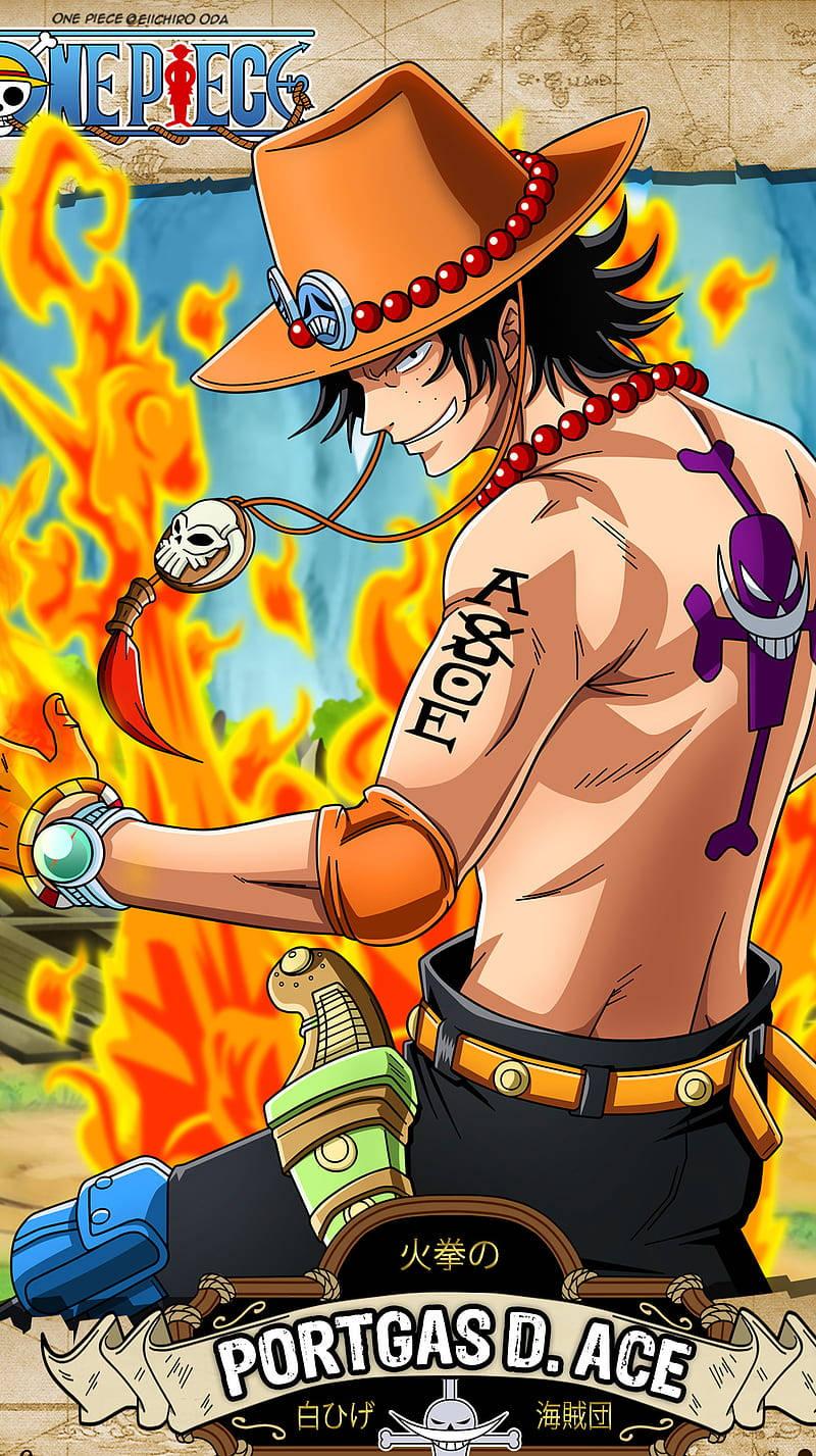One Piece Ace Pirate Map Poster Wallpaper