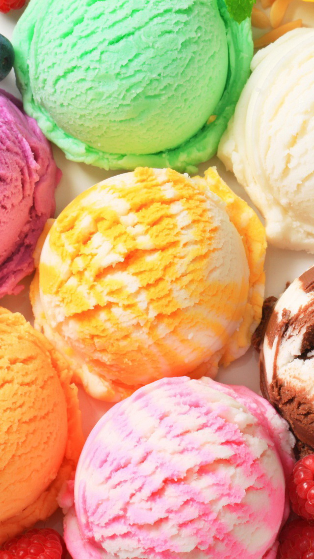 Colorful Ice Cream Balls Wallpaper iPhone