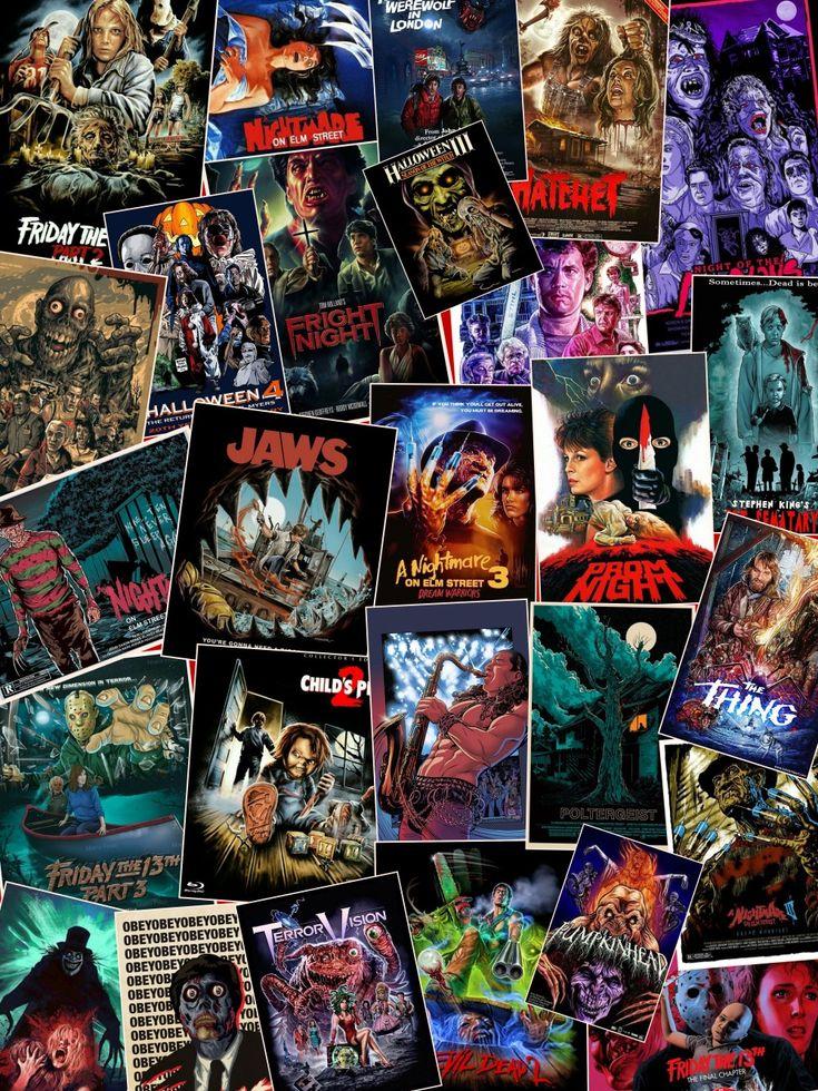 Horror Movie Poster Collage Scary Wallpaper Vintage Posters