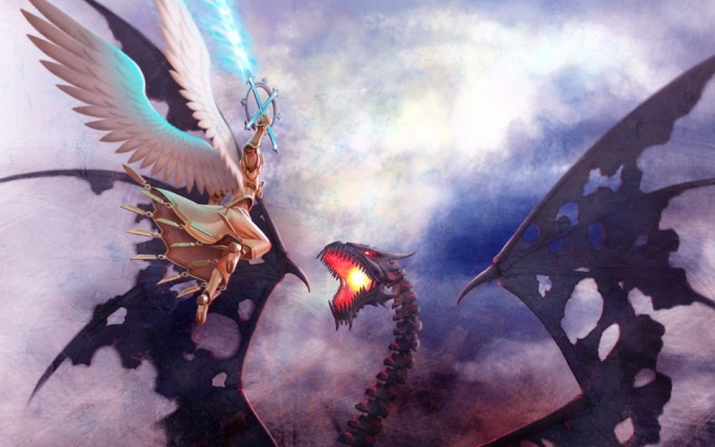 dragon sword dragon slayer Abstract Fantasy HD Desktop Wallpaper