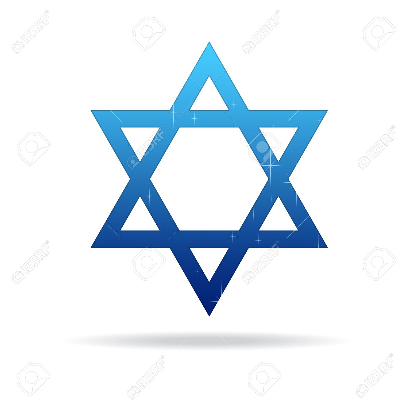 High Resolution Star Of David On White Background Stock Photo