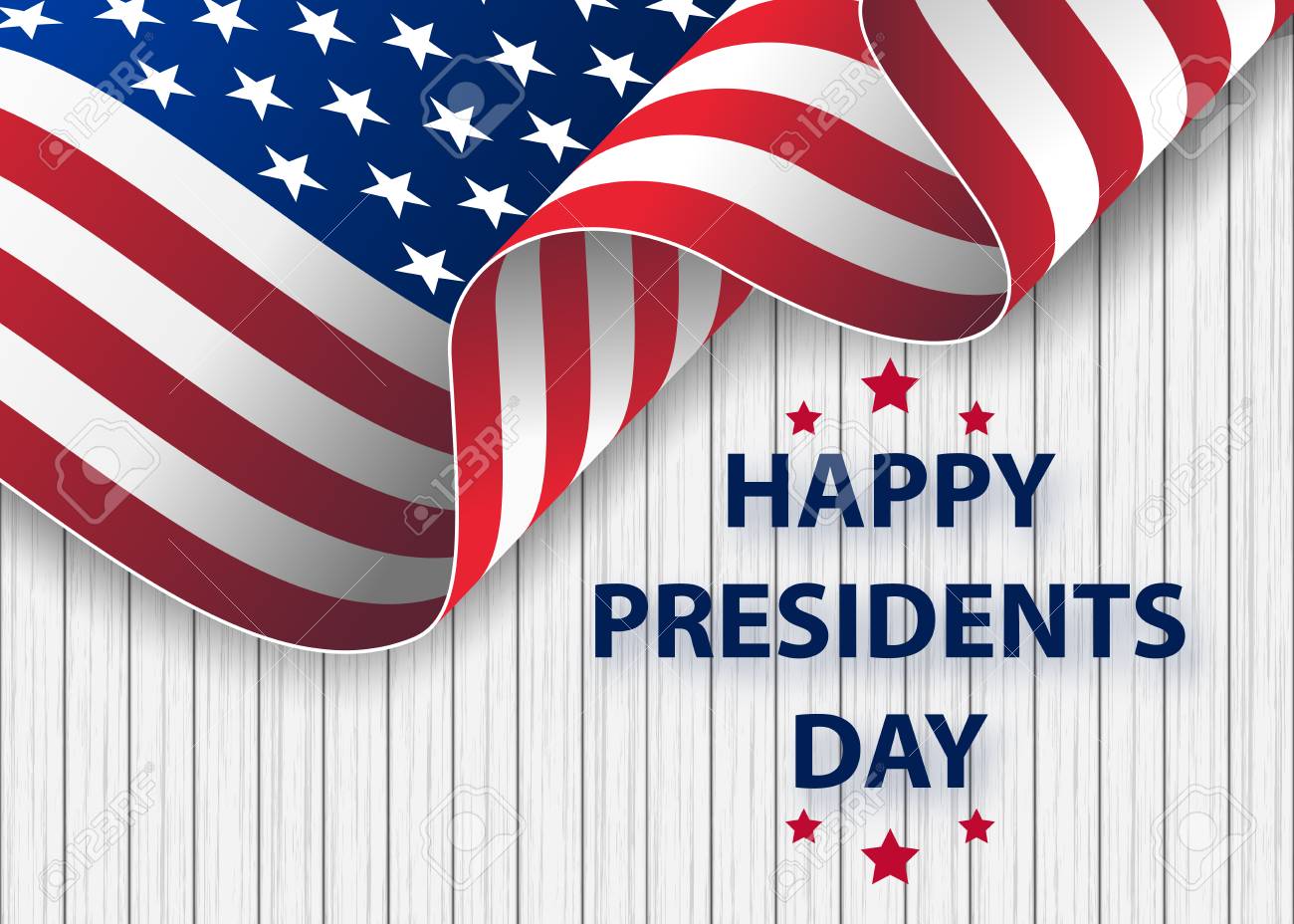 Happy Presidents Day Background Template United States