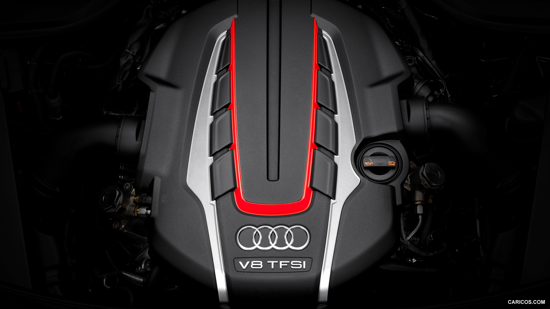Audi S8 Engine HD Wallpaper