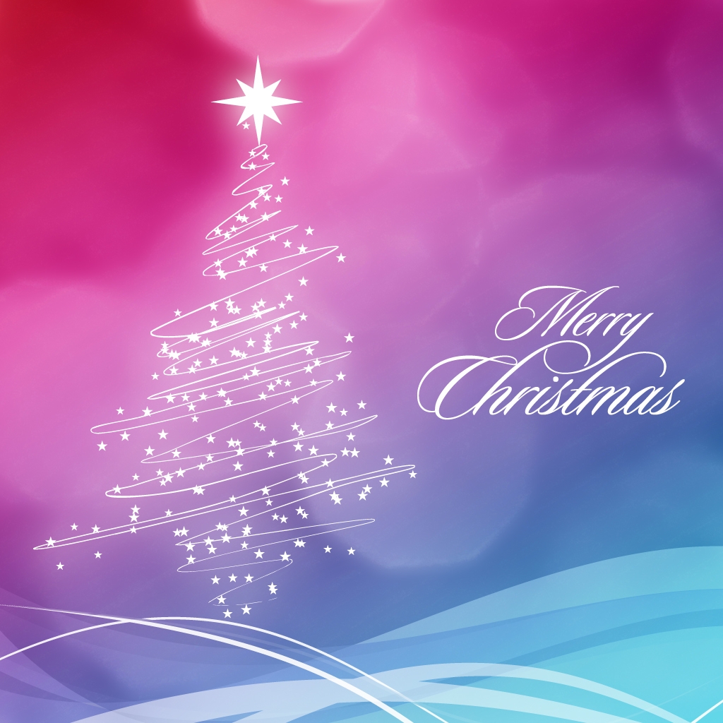 Wallpaper For Apple iPad Merry Christmas Card