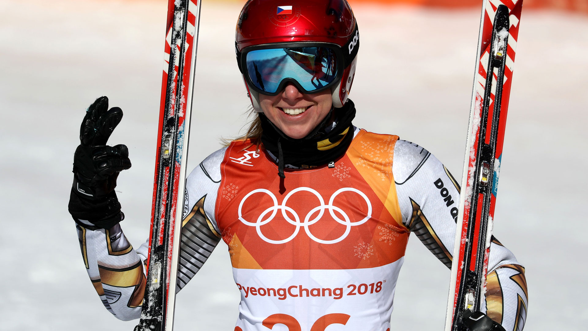 Snowboarder Ester Ledecka Surprise Gold Medalist In Alpine Skiing