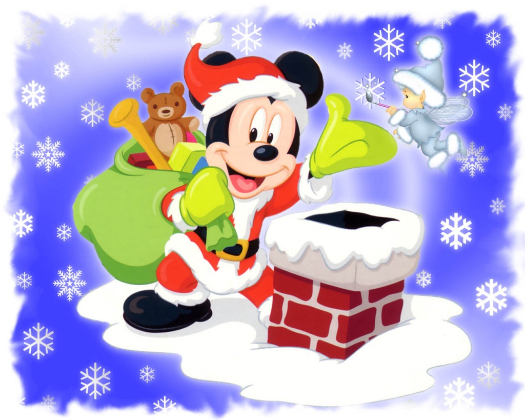 Christmas Animals Wallpaper Mickey Mouse Santa