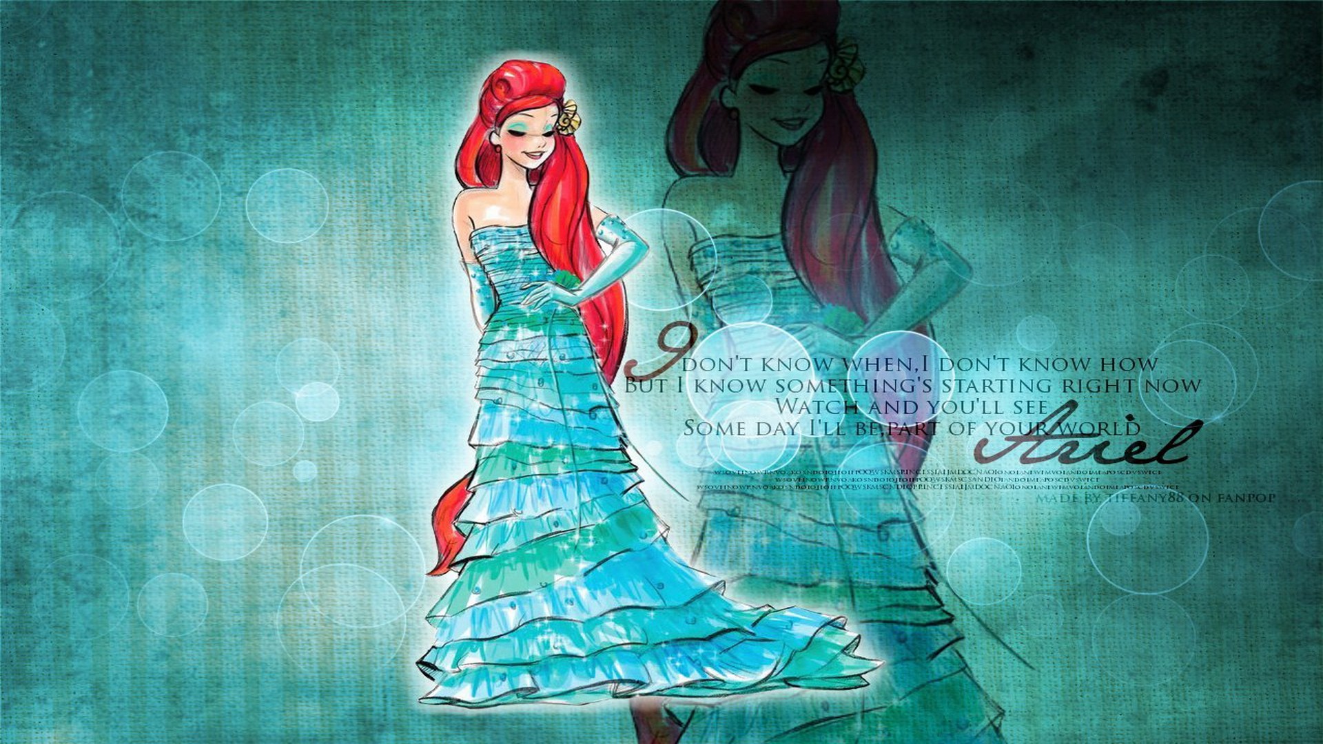 Walt Disney Princess Ariel HD Wallpaper of Cartoon   hdwallpaper2013