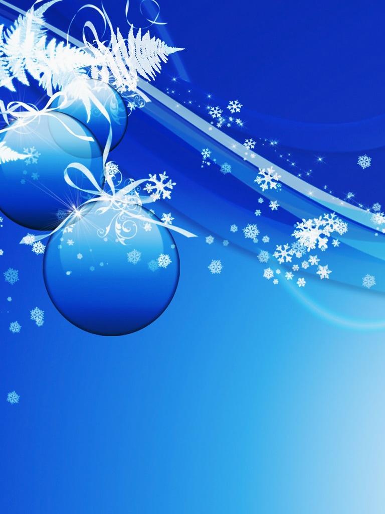 Holidays Blue Christmas Magic iPad iPhone HD Wallpaper