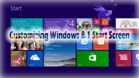 How to resize tiles and change start screen background in Windows 81