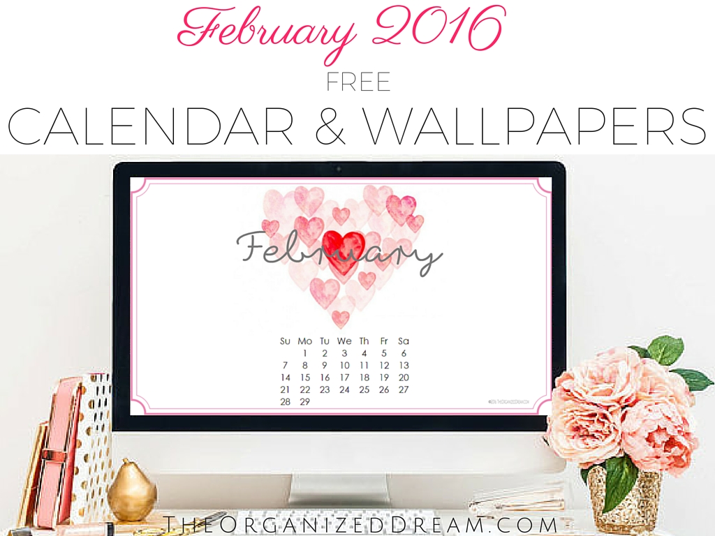 February Calendar Printable And Wallpaper The