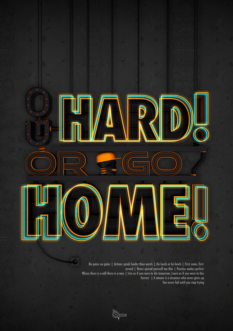 Go Hard Or Home Orange Desktop And Mobile