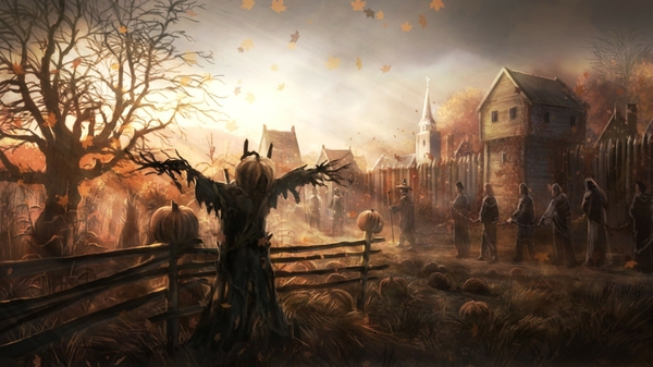 Scarecrow Radojavor Halloween Wallpaper Desktop