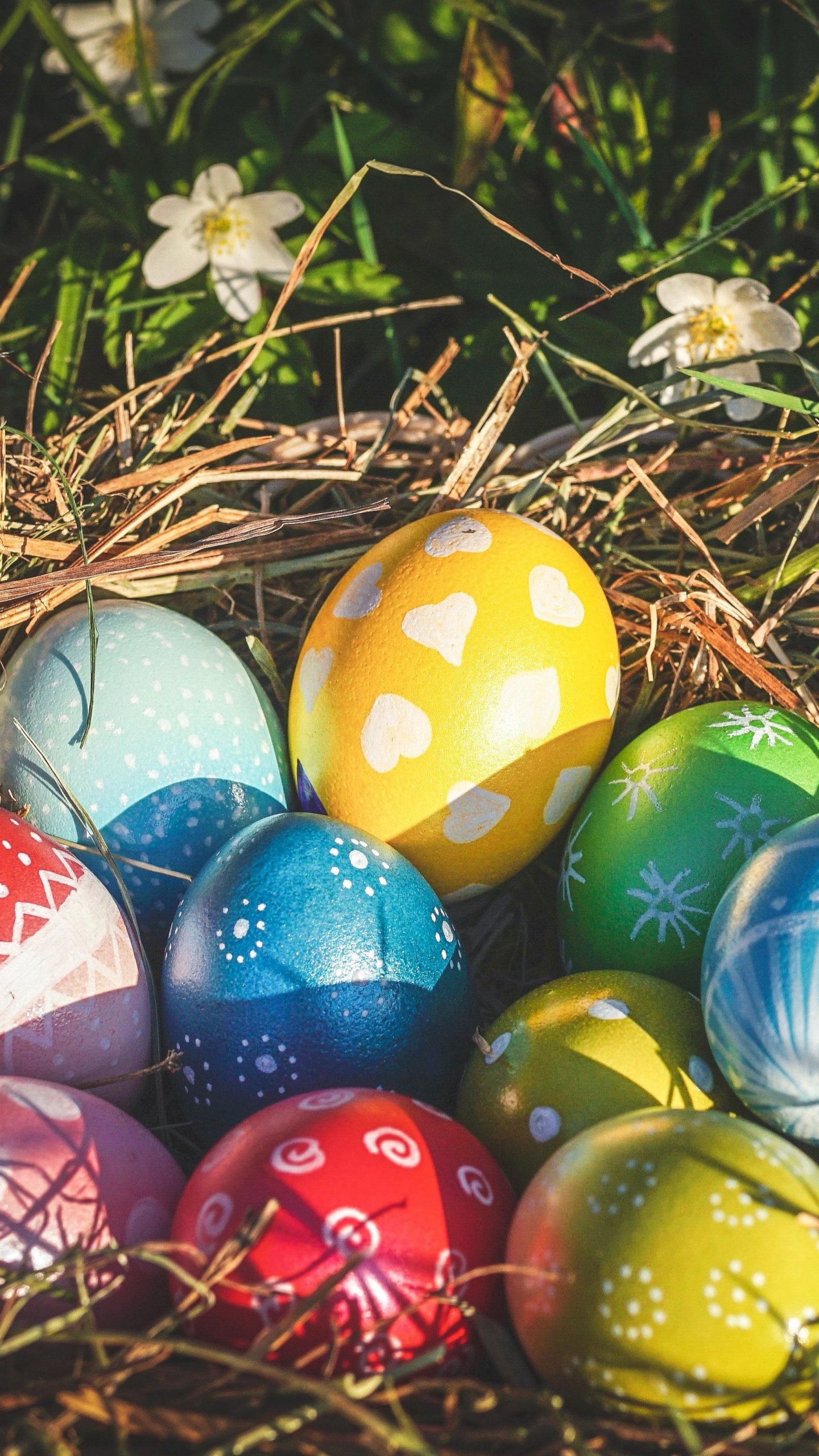 Cute Easter Eggs Wallpaper iPhone Android Desktop Background