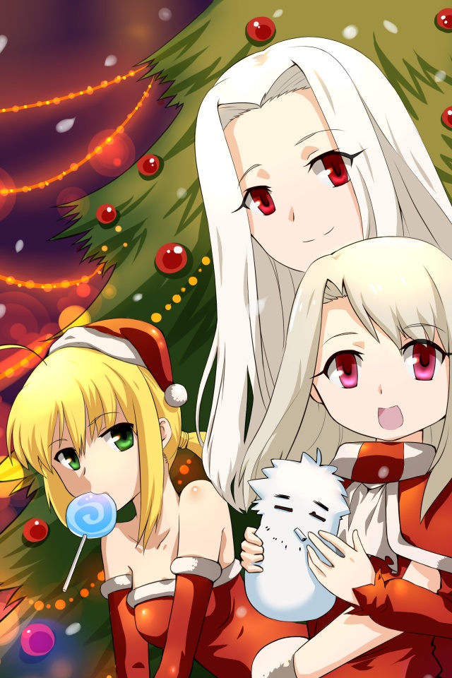 Christmas Anime Wallpaper Fate Zero iPhone