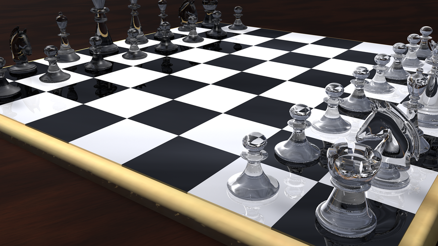 Glass Chess Wallpaper 3d Set By Maticg