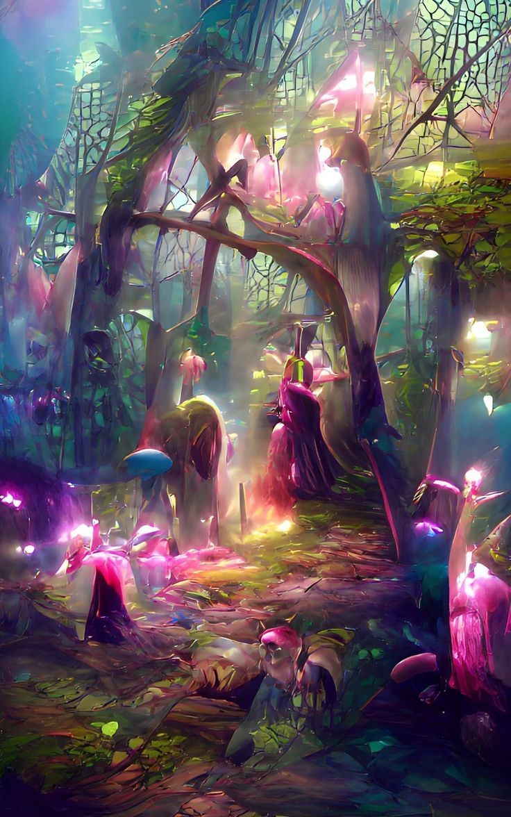 Fairy Forest Background Wallpaper