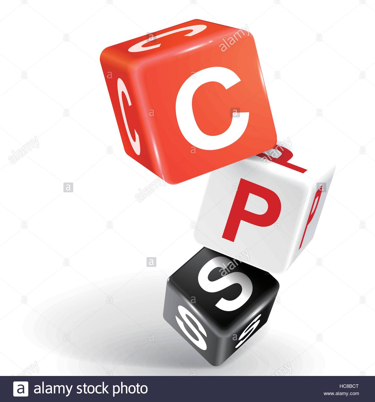 Vector 3d Dice With Word Cps Cost Per Sale On White Background