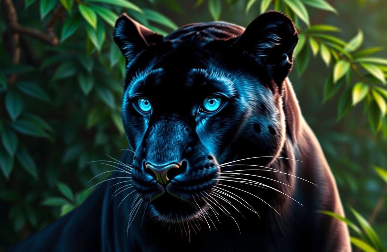 Black Panther Blue Eyes Wallpaper