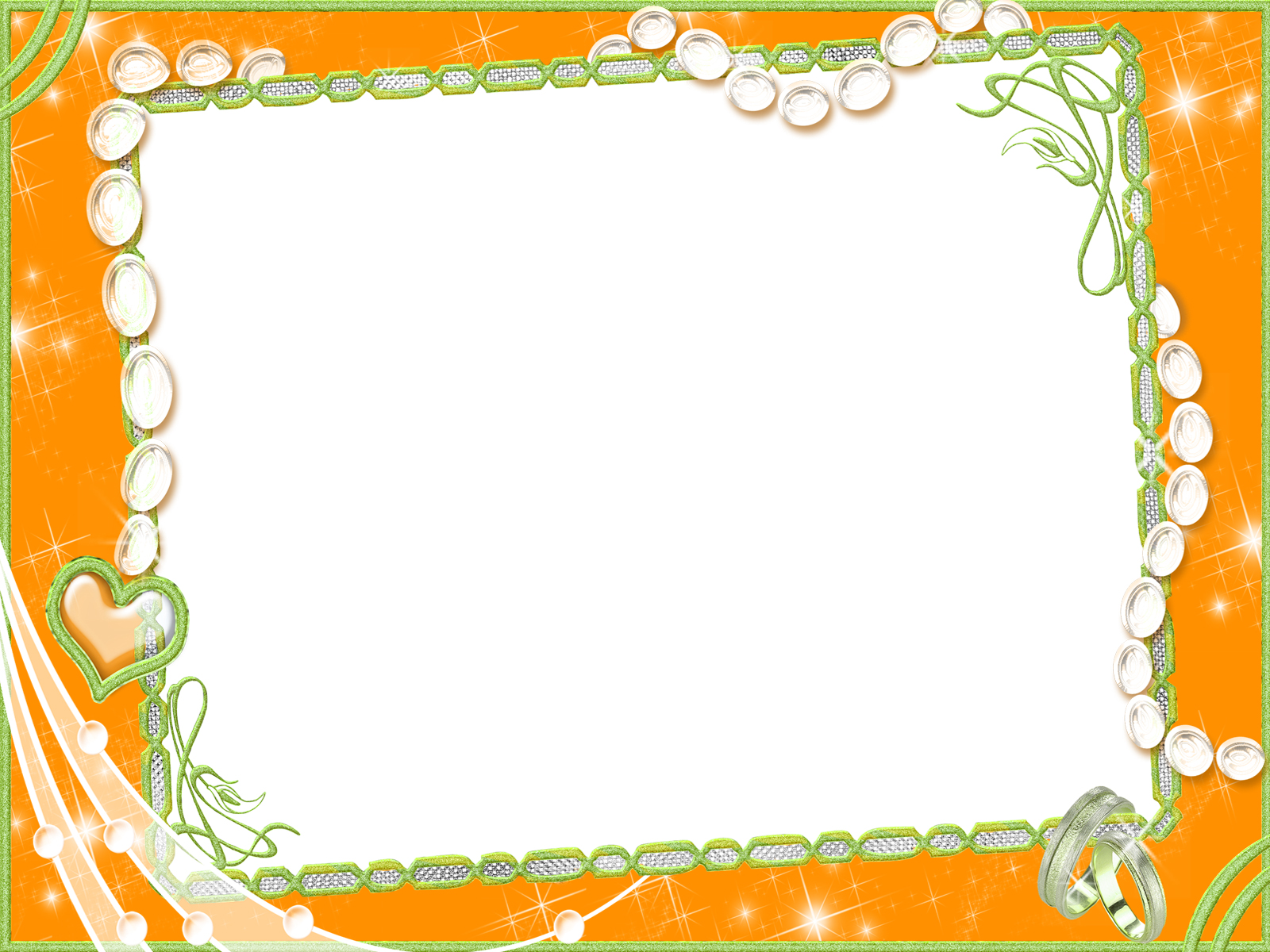 Orange Photo Frame Background Wallpaper For Powerpoint Presentations