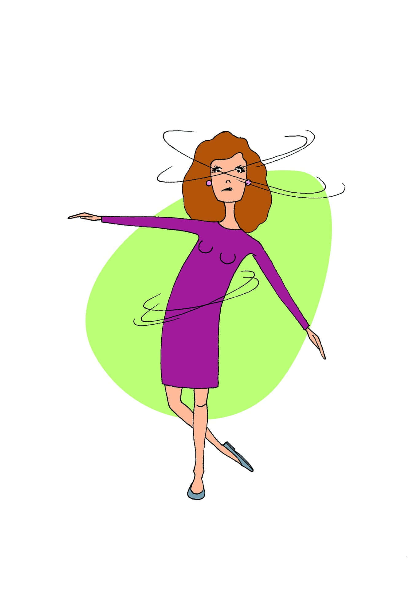 Giddy Woman Cartoon Wallpaper
