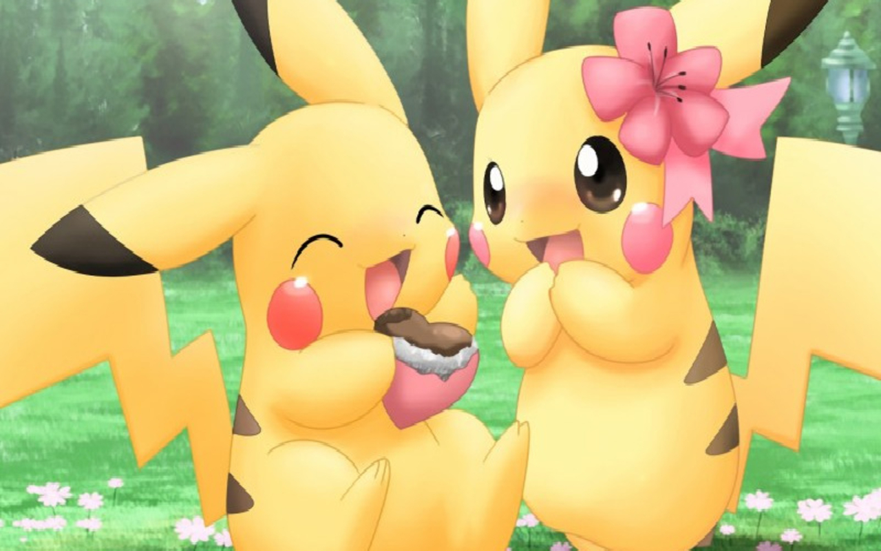 Cute Pikachu Love Wallpaper Pokemon Background HD