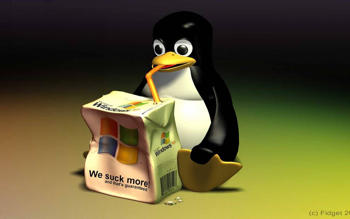 Linux Penguin Windows Xp 3d Wallpaper Market Mad House
