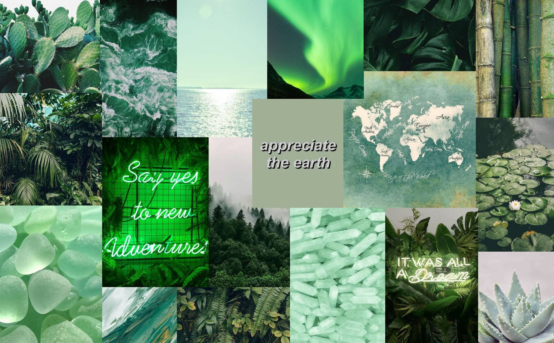 Pastel Green Aesthetic Laptop Wallpaper