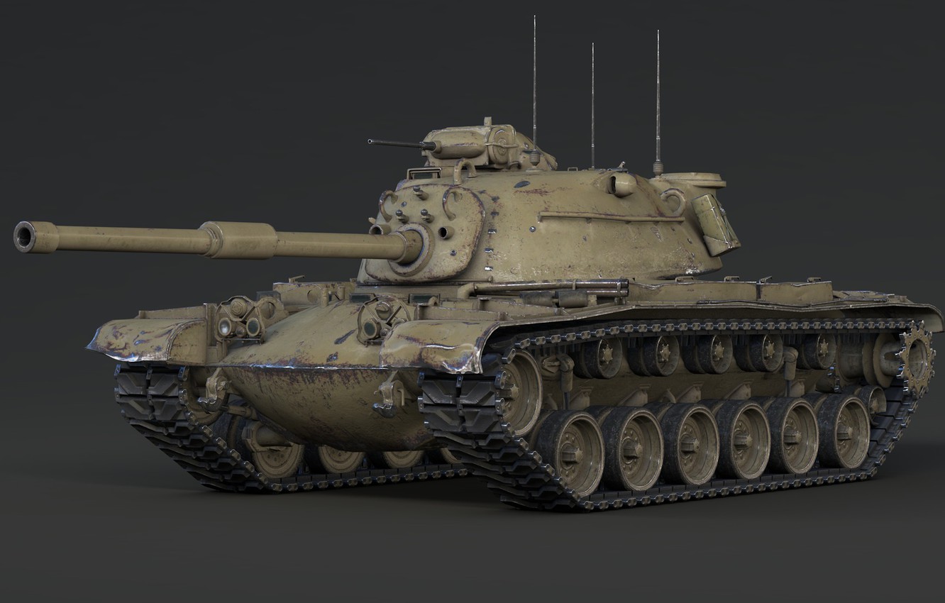 Wallpaper Render Tank Wot Patton M48 Image For Desktop