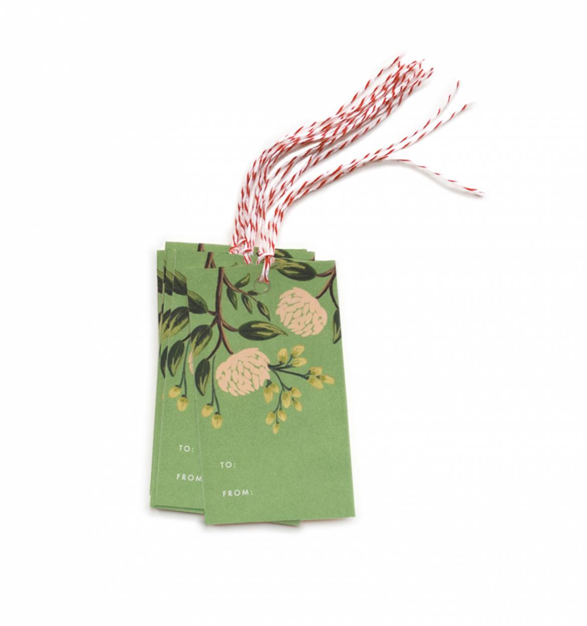 Rifle Paper Co Emerald Peonies Package Of Gift Tags Tag Ties